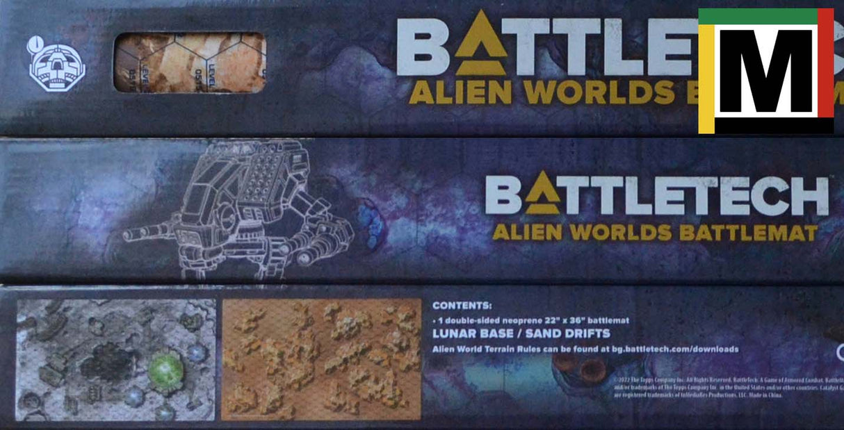 Battlemat P - Lunar Base / Sand Drifts [Alien Worlds] Battletech